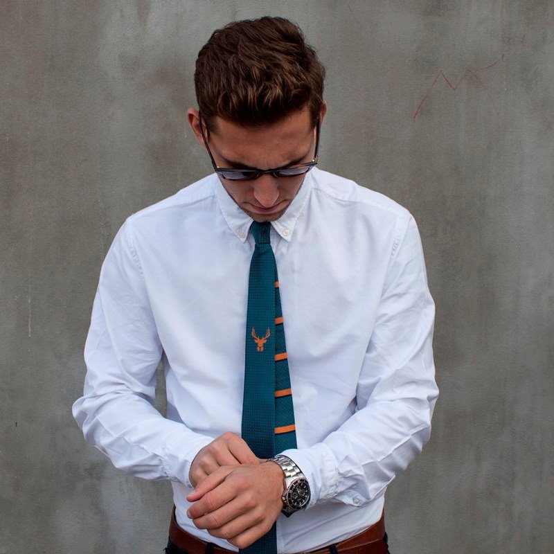 Patrick Slips i Blå med Guldtråd - Elegance til Mænd