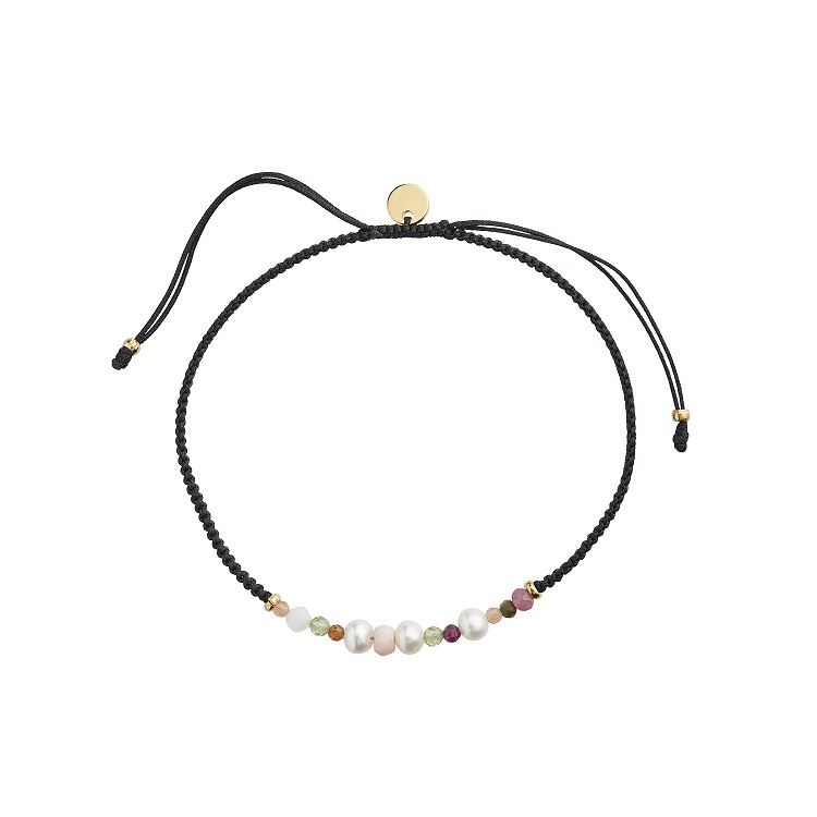 Candy White Forest Armbånd med Ferskvandsperler og Sten