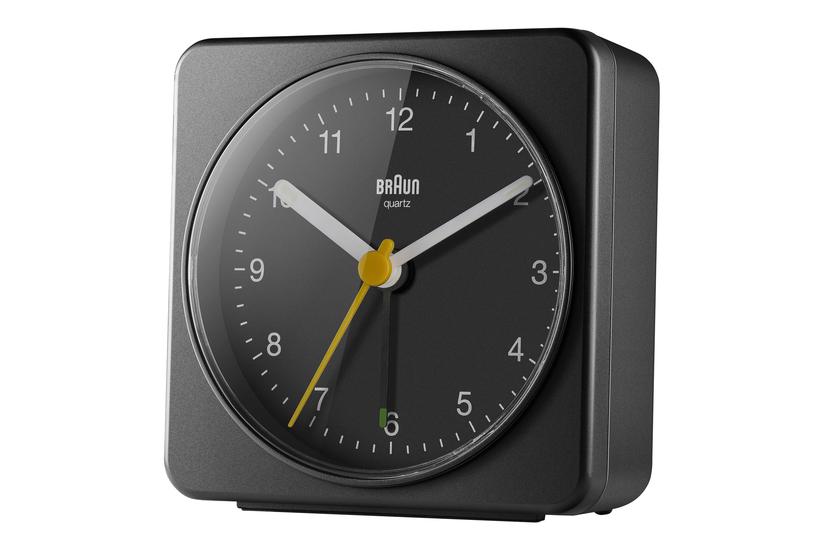Braun Classic BC03 Alarmur - Kvadratisk Sort Design