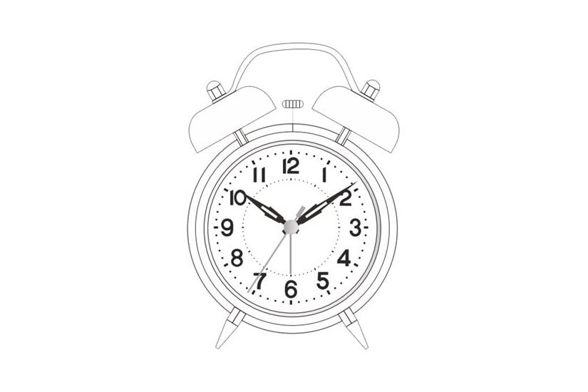 MEBUS Alarmur - Elegant Kvarts Desktop Klokke til Kontoret
