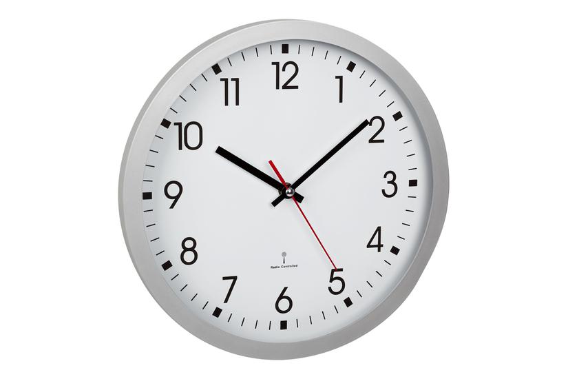 Elegant TFA Vægur i Sølv - 30 cm Kvartsdesign