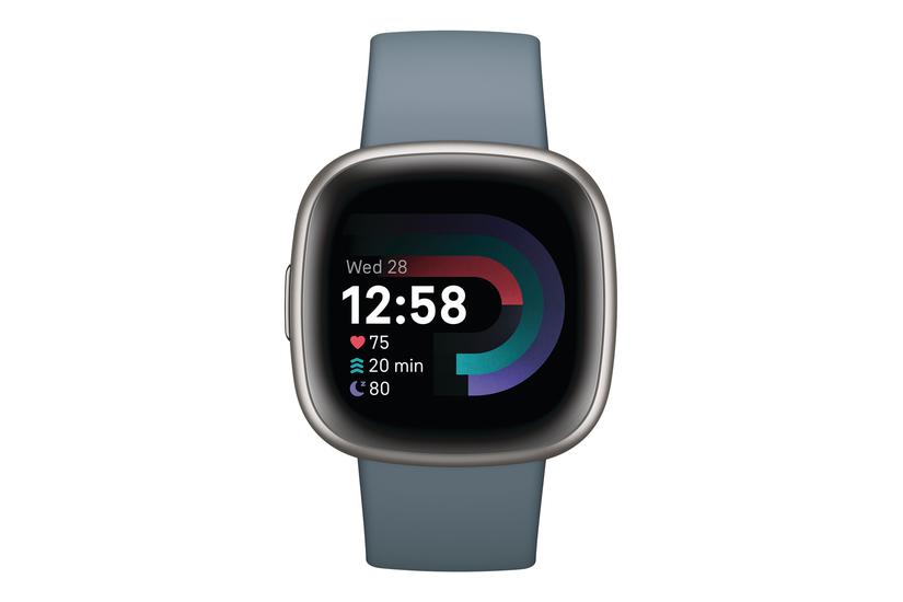 Fitbit Versa 4 Platin Smartwatch i Vandfaldsblå