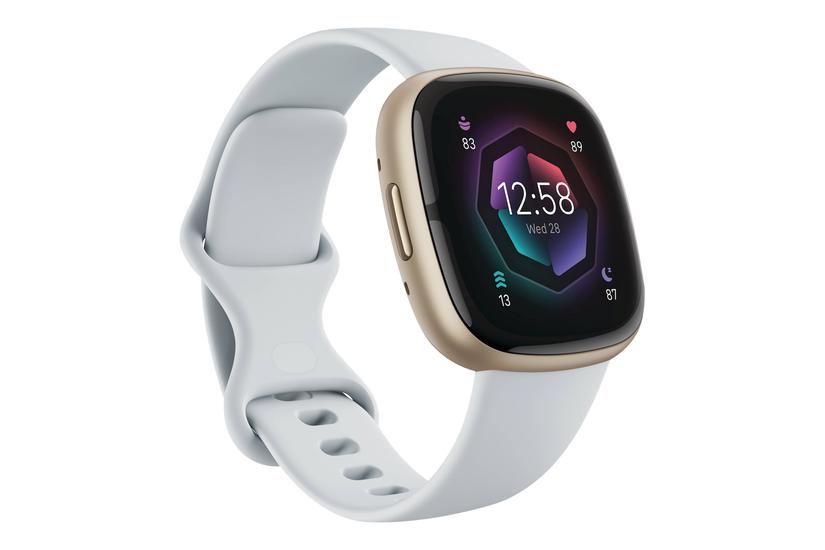 Fitbit Sense 2 Smart Ur i Blødt Guld med Blå Dis