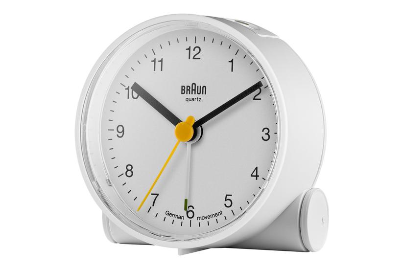 Braun BNC001 Alarmur - Elegant Rundt Hvidt Desktop Ur