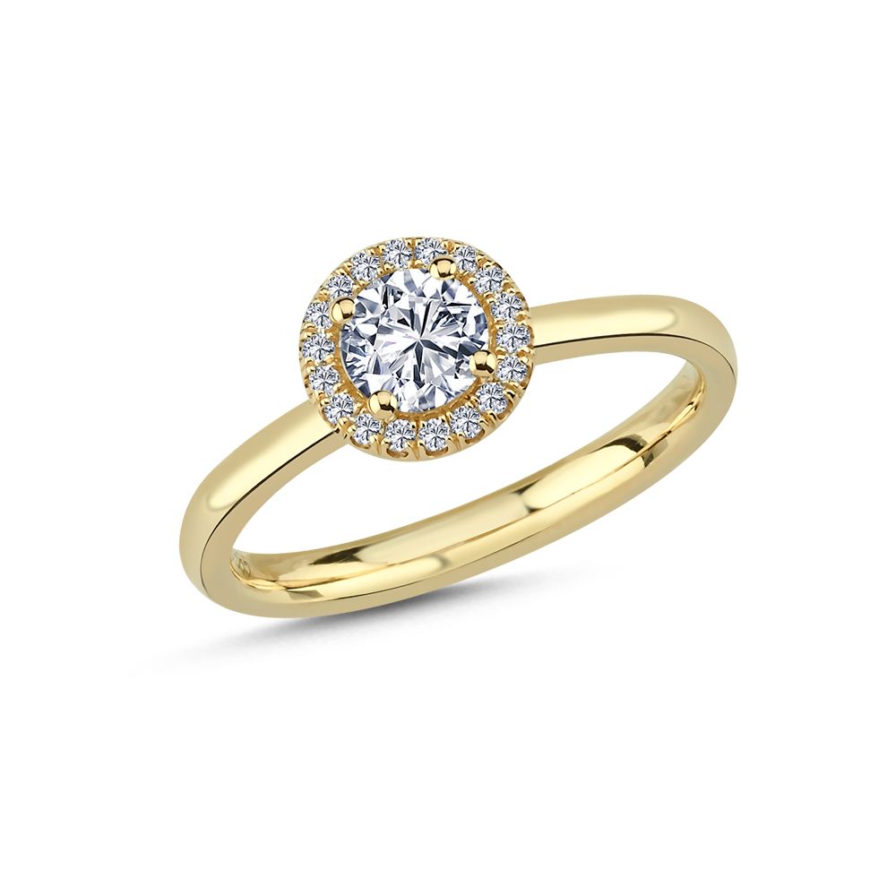 Bernadotte 14 Karat Guld Ring med 0,59 Carat Diamanter