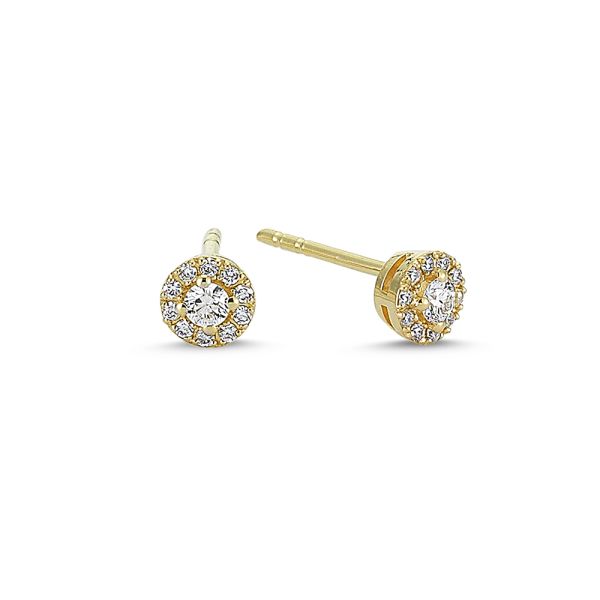 Cordelia 14 Karat Guld Ørestikker med 0,22 Carat Diamanter