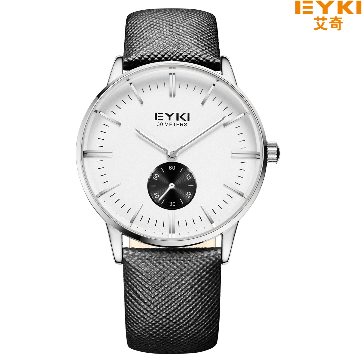 EYKI Black on Black Ur - Elegant Design i Sort og Hvid