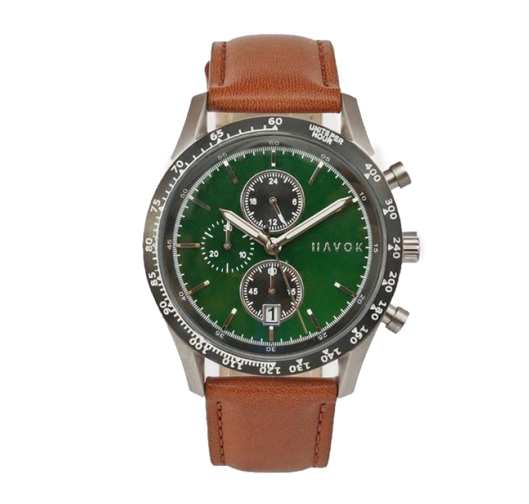 Elliot Havok Racer Cronograf Green - Unikt Kronograf Ur