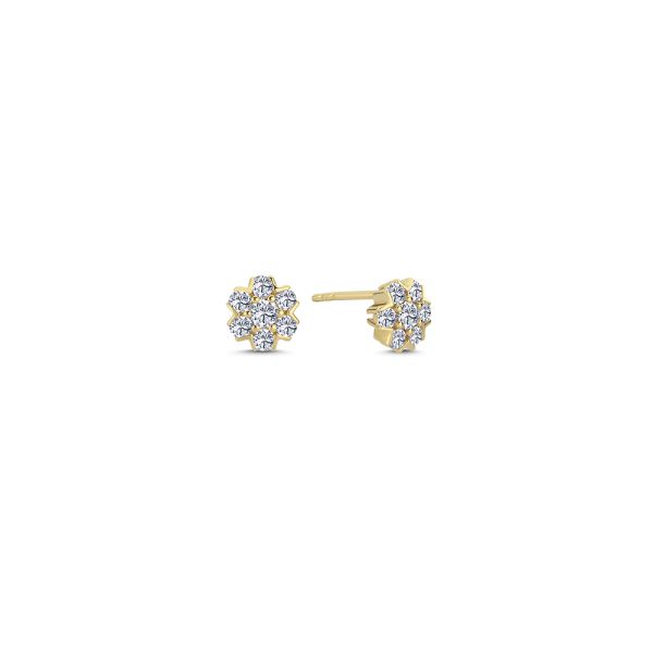 Fleur 14 Karat Guld Ørestikker med 0,58 Carat Diamanter