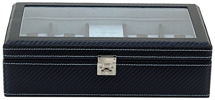 Friedrich Carbon LED Sort Ur Kuffert til 9 Ure