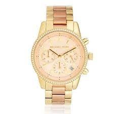 Elegant Michael Kors Ritz Rosegold MK6475 Ur med Glimmer