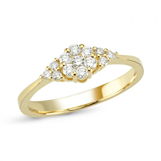Lilja 14 Karat Guld Ring med 0,30 Carat Brillanter