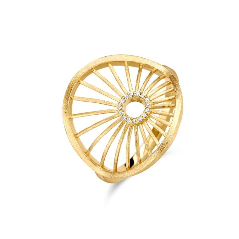 Aura Ring i Forgyldt Sølv fra Spirit Icons - Udsalg!