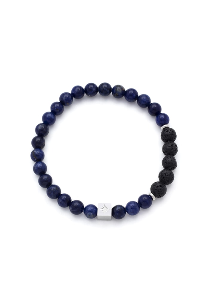 Rustfrit Stål Armbånd med Blå Sten - X3012SWS Tilbud!