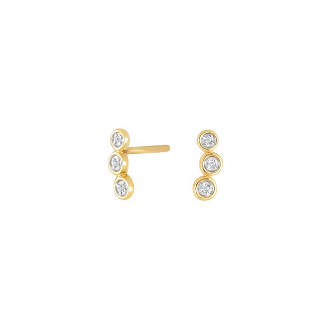 14 Karat Guld ørestikker Med Brillanter 0,02 Carat W Si fra Nordahl Andersen