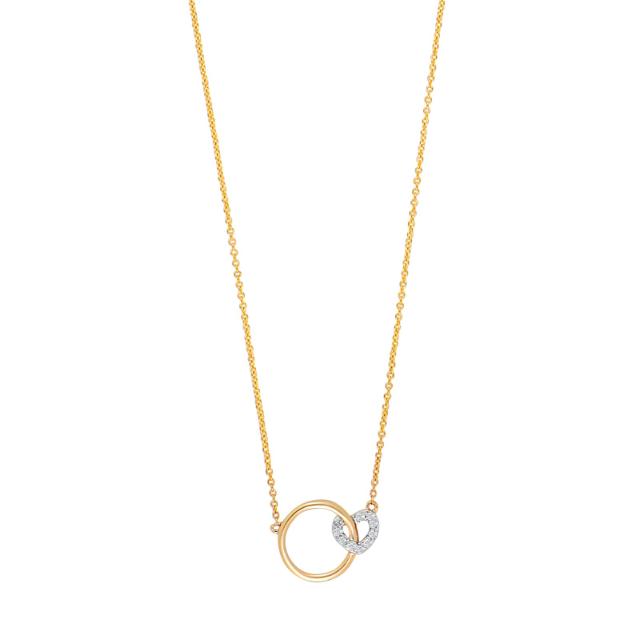 14 Karat Guld Halskæde Fra   Med Diamanter 0,02 Carat W Si fra Nordahl Andersen